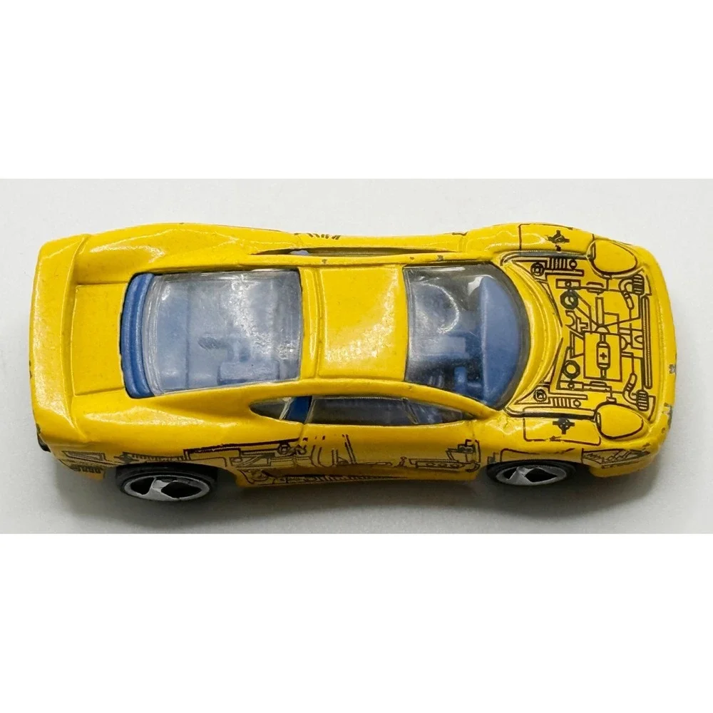 Hot Wheels 1992 Jaguar XJ220 Yellow Blue Mattel Loose Car‎ Malaysia Vintage
